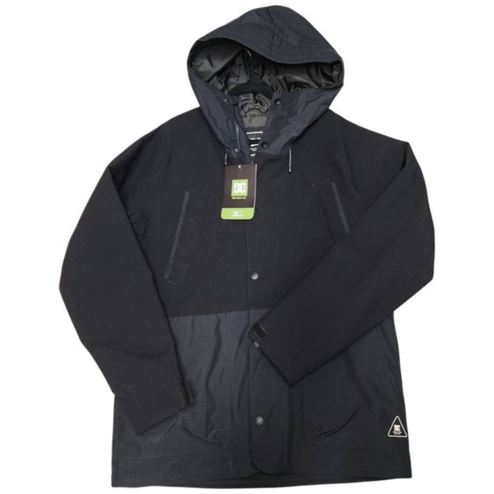 DC Shoes Men's M Paramount 15K Insulated Snowboard Ski Jacket Hooded Black NWT